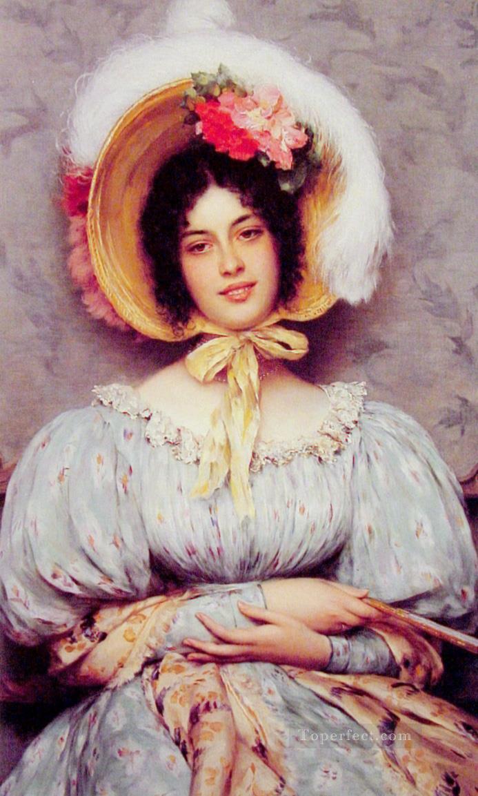 A Viennese Beauty lady Eugene de Blaas Oil Paintings
